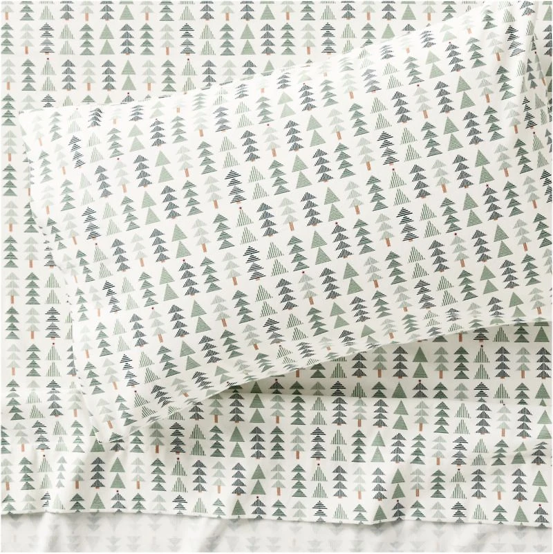 Supercozy Oh Christmas Tree Organic Flannel Kids Twin Sheet Set