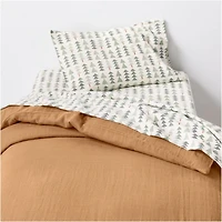 Supercozy Oh Christmas Tree Striped Organic Flannel Toddler Sheet Set