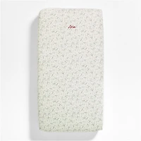 Supercozy Restful Reindeer Christmas Organic Flannel Baby Crib Fitted Sheet