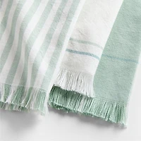 Spring Fringe Dusty Jade Organic Cotton Dish Towels, Set of 3