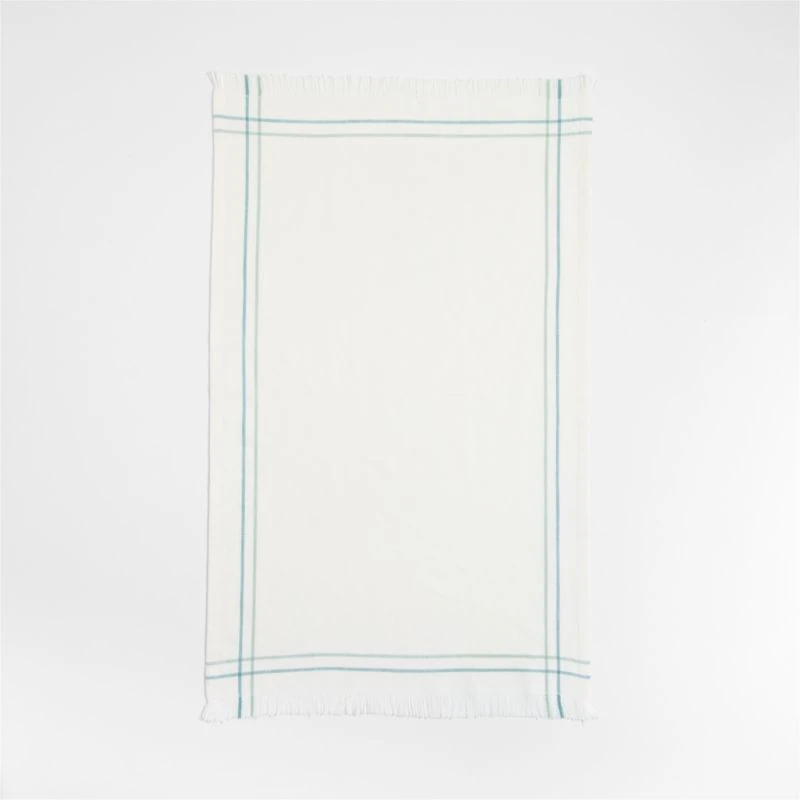 Spring Fringe Dusty Jade Organic Cotton Dish Towels, Set of 3