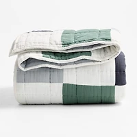 Supersoft Cool Toned Upcycled Organic Cotton Gauze Kids Full/Queen Quilt