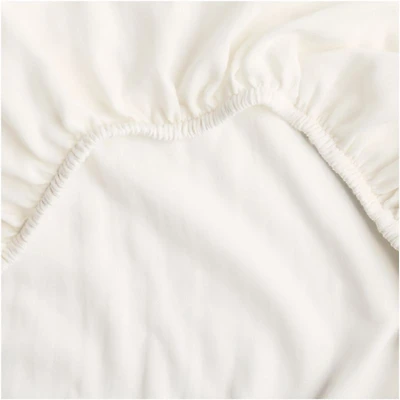 Supersoft Pampas Ivory Organic Cotton Gauze Baby Bassinet Sheet