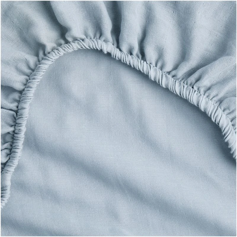 Supersoft Light Blue Organic Cotton Gauze Baby Bassinet Sheet