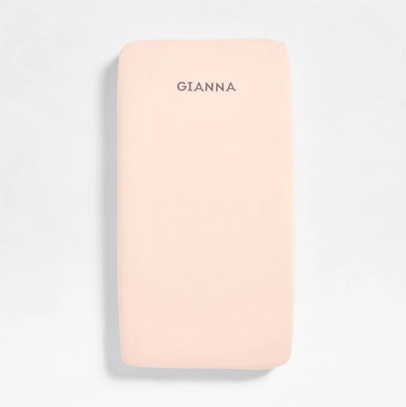 Supersoft Pale Pink Organic Cotton Gauze Baby Crib Fitted Sheet