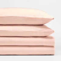 Supersoft Pale Pink Organic Cotton Gauze Kids Queen Sheet Set