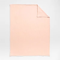 Supersoft Pale Pink Organic Cotton Gauze Kids Full/Queen Duvet Cover