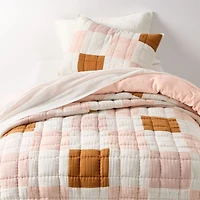 Supersoft Pale Pink Organic Cotton Gauze Kids Full/Queen Duvet Cover