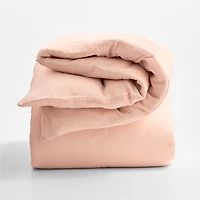 Supersoft Pale Pink Organic Cotton Gauze Kids Full/Queen Duvet Cover