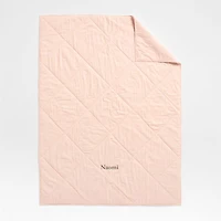 Supersoft Pale Pink Organic Cotton Gauze Kids Full/Queen Quilt