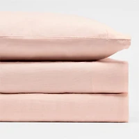Supersoft Pale Pink Organic Cotton Gauze Toddler Sheet Set