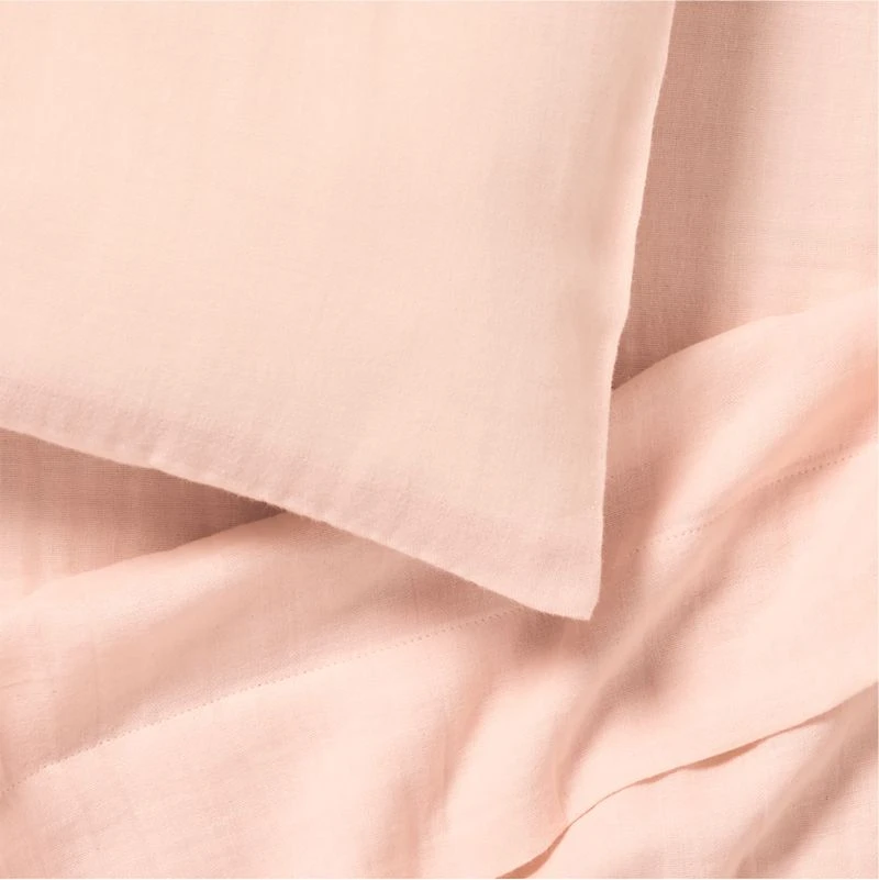 Supersoft Pale Pink Organic Cotton Gauze Toddler Sheet Set