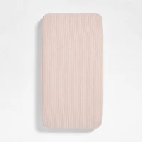 Supersoft Striped Brulee Brown Organic Cotton Gauze Baby Crib Fitted Sheet