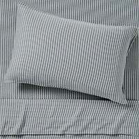 Supersoft Striped Deep Indigo Organic Cotton Gauze Kids Pillow Sham