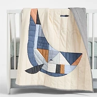 Deep Sea Organic Cotton Baby Crib Quilt