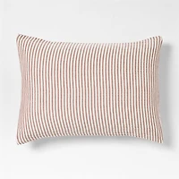 Supersoft Striped Brulee Brown Organic Cotton Gauze Kids Pillow Sham