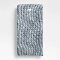 Supersoft Striped Deep Indigo Organic Cotton Gauze Baby Changing Pad Cover