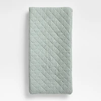 Supersoft Striped Pine Green Organic Cotton Gauze Baby Changing Pad Cover