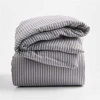 Supersoft Striped Deep Indigo Organic Cotton Gauze Kids Full/Queen Duvet