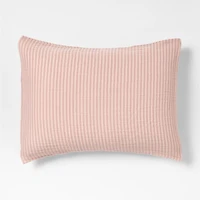 Supersoft Striped Lilac Rose Organic Cotton Gauze Kids Pillow Sham