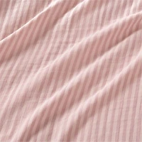 Supersoft Striped Lilac Rose Organic Cotton Gauze Kids Full/Queen Duvet Cover
