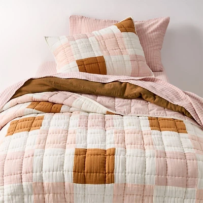 Supersoft Warm Toned Upcycled Organic Cotton Gauze Kids Full/Queen Quilt