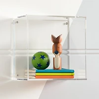 Now You See It Clear Acrylic Floating Cube Shelf, Set of 3