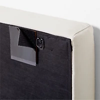 Square Linen Natural Twin Wall-Mounted Headboard