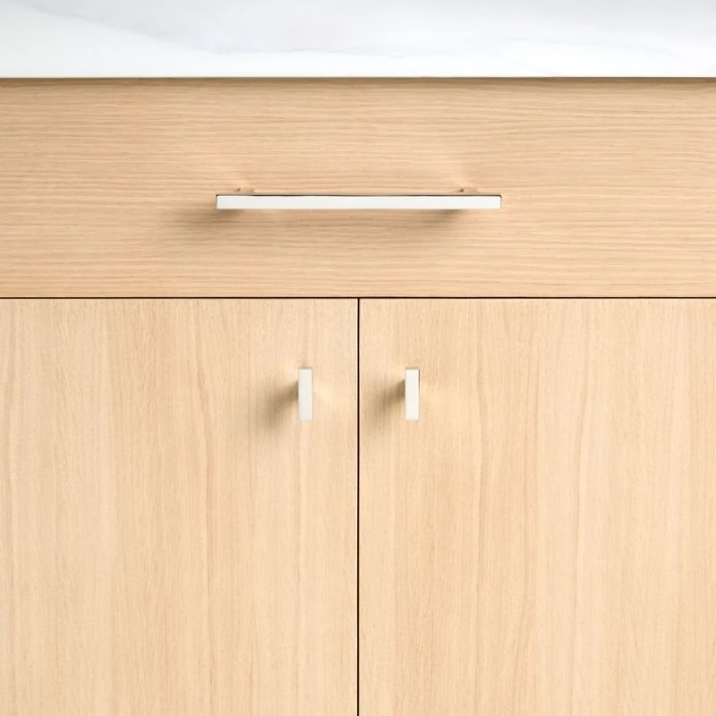Square Edge 3" Polished Chrome Cabinet Drawer Bar Pull
