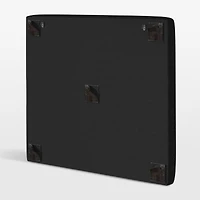 Square Linen Dark Navy Twin Wall-Mounted Headboard
