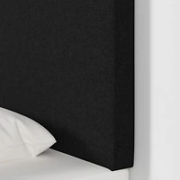 Square Linen Dark Navy Twin Wall-Mounted Headboard