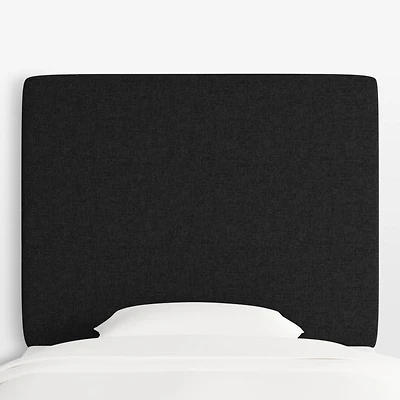Square Linen Dark Navy Twin Wall-Mounted Headboard