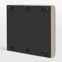 Square Linen Taupe Twin Charging Wall-Mounted Headboard