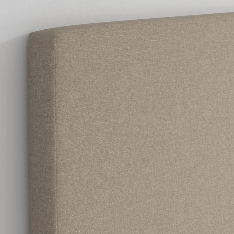 Square Linen Taupe Twin Charging Wall-Mounted Headboard