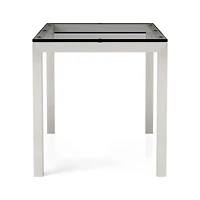 Parsons Clear Glass Top/ Stainless Steel Base 60x36 Dining Table