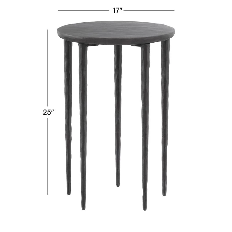 Staal Cast Aluminum Round End Table