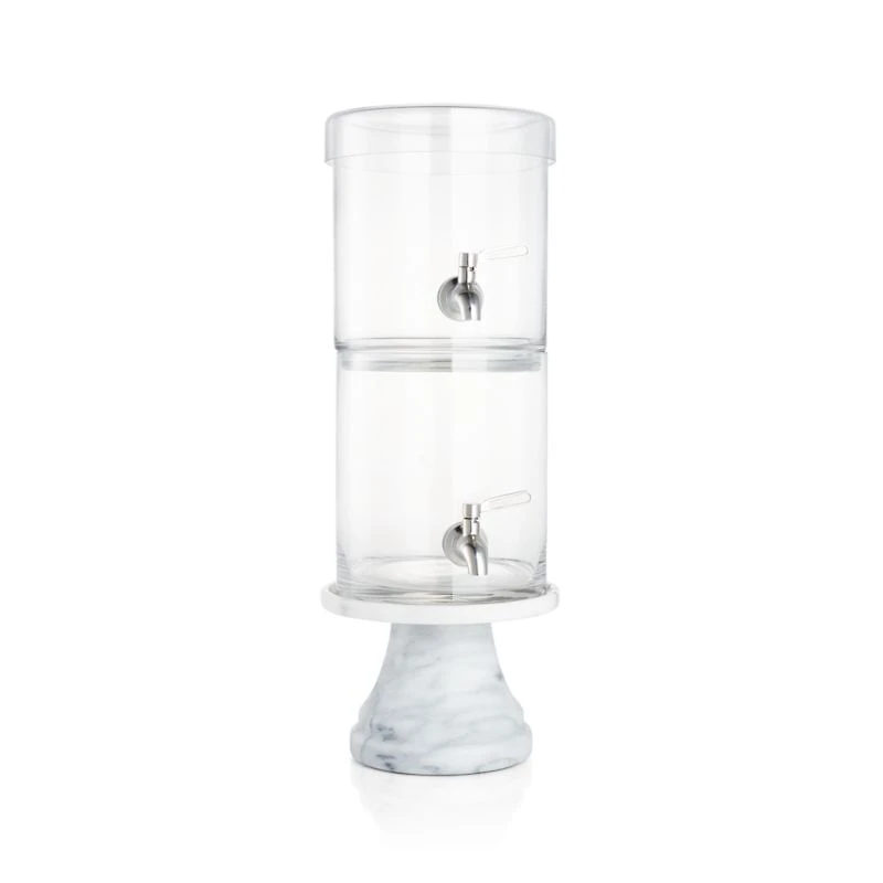 Stacking 2-Gallon Glass Cold Drink Dispenser with French Kitchen Stand
