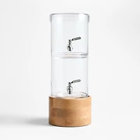 Stacking 2-Gallon Drink Dispenser and Oak Madeira Stand Set