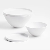 Stacks White Outdoor Melamine Dinner Plate