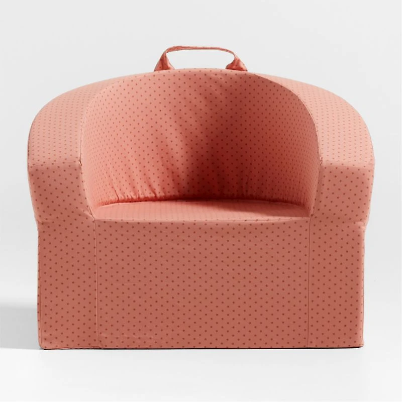 Large Pink Star Kids Lounge Barrel Chair Cover