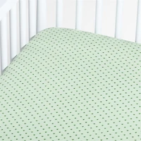 Baby's First Green Star Organic Jersey Baby Crib Fitted Sheet
