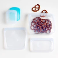 Stasher Clear Reusable Silicone Pocket Bags, Set of 2