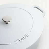 Staub 6.25-Qt. White Enameled Cast Iron Shallow Oval Dutch Oven