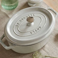Staub ® 7-Qt. White Truffle Oval Cocotte