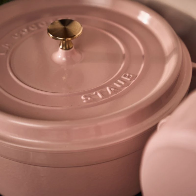 Staub ® Peony Pink Cast Iron 5.5-Qt. Round Cocotte