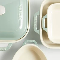 Staub ® -Piece Eucalyptus Green Ceramic Baking Dish Set