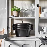 Staub ® Matte Black 4-Piece Stackable Cookware Set
