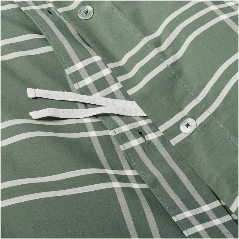Stax Pine Green Organic Yarn-Dyed Organic Cotton Kids Twin Duvet Cover
