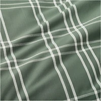 Stax Pine Green Organic Yarn-Dyed Organic Cotton Kids Twin Duvet Cover