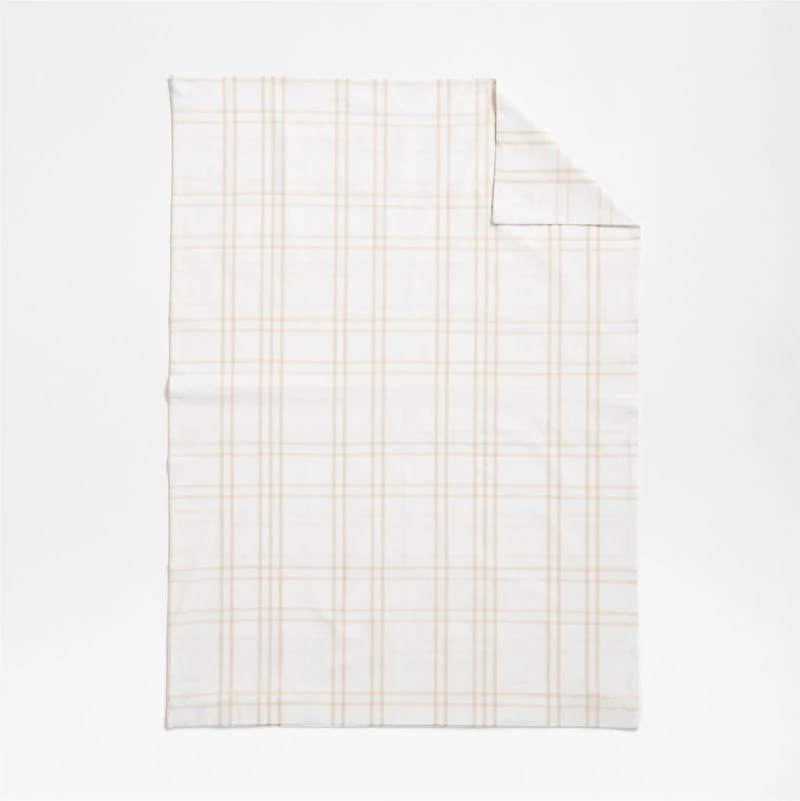 Stax Elegant Pink Yarn-Dyed Organic Cotton Toddler Duvet Cover